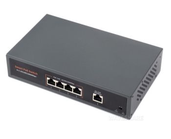 120W Gigabit Ethernet PoE Switch, 4x PoE+ Ports 10/100/1000M