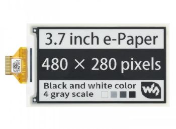 3.7inch e-Paper e-Ink Raw Dis, 480×280, Black/White, 4 Grey Scales, SP