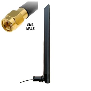 4G - LTE Antenna , SMA/M , 5 dBi , 90-180°