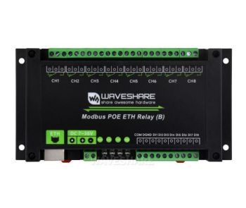 8-ch Ethernet Relay Module (B) With Digital Input, Modbus RTU/Modbus T