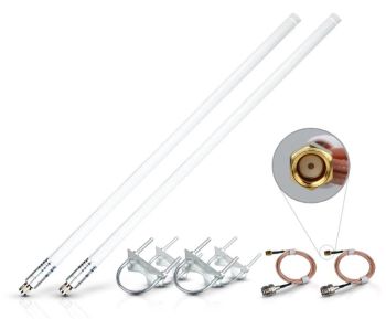 8dBi Fiberglass Antenna Bundle 2 – N Type To IPEX 858-878 MHz
