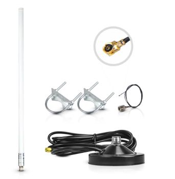 8dBi Fiberglass Antenna Bundle 2 – N Type To IPEX 858-878 MHz