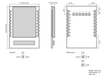 4dBm.BLE5.0 2.402~2.480GHz. 60m. UART.SMD. - Thumbnail