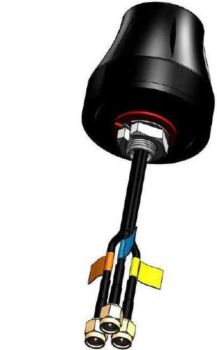 GPS+LTE+WIFI Combination Antenna, RG174/3M, SMA Male, Screw mounting