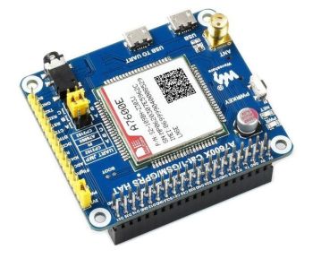 GSLTE Cat-1 HAT for Raspberry Pi, Low Speed 4G Module with A7600E