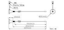 GSM Whip Antenna, 3db,3m Cable, SMA/Male - Thumbnail