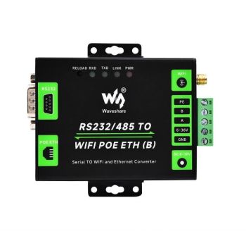 Industrial Grade Serial Server RS232/485 To WiFi and Ethernet + PoE