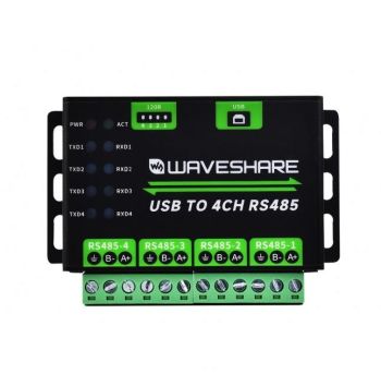 Industrial USB TO 4Ch RS485 Converter, Multi Protection Circuits, Alum