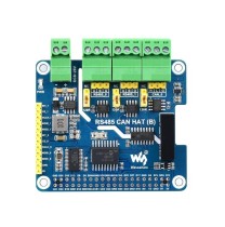 Isolated RS485 CAN HAT (B) For Raspberry Pi, 2-Ch RS485 and 1-Ch CAN, - Thumbnail