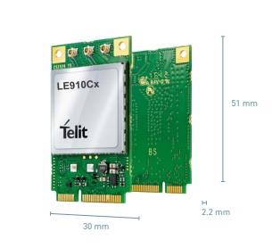LE910C4-EU Mini PCIe, Without SIM Holder, with GNSS, 2G & 3G Fallback