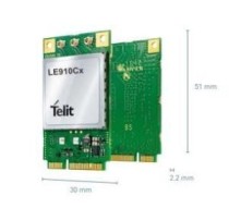 TELIT - LE910C4-EU Mini PCIe, Without SIM Holder, with GNSS, 2G & 3G Fallback