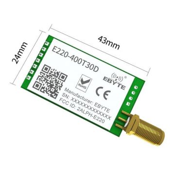 LoRa module,DIP, 433/470MHz.30dbm. 10km. LLCC68.