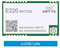 EBYTE - LoRa Wireless module,SMD, 868/915MHz.22dbm. 5km. LLCC68.