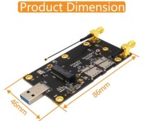 M.2 Key B to USB Adapter with Nano SIM card Slot for 4G/5G Module - Thumbnail