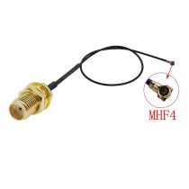  - MHF4/f+15cm Cable+SMA/f (Bulkhead)