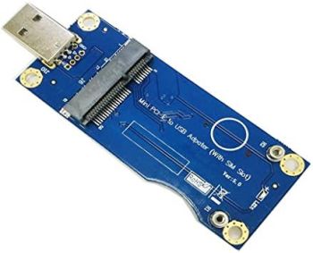 Mini PCI-E to USB Adaptera with SIM card Slot for WWAN/LTE Module 3G/4G