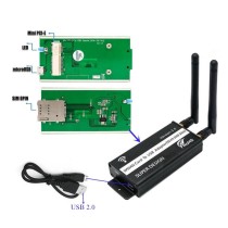 Mini PCI-E Wireless Adapter to USB 2.0 Riser Card with SIM Slot + Case - Thumbnail