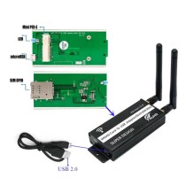- Mini PCI-E Wireless Adapter to USB 2.0 Riser Card with SIM Slot + Case