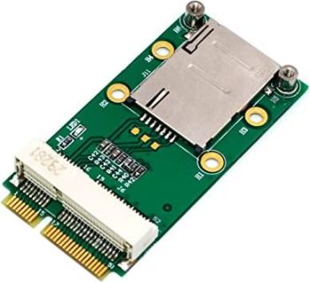 Mini PCie Wireless Module to Mini PCI-E Adapter with SIM Card Slot for