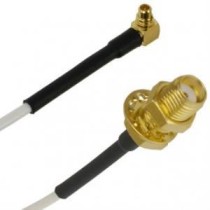 MMCX/m (R/A)+12cm RG174+SMA/f (BULKHEAD) - Thumbnail