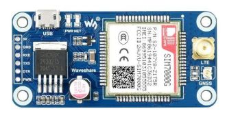 NB-IoT/CatM/EDGE/GPRS HAT for Raspberry Pi with SIM7000G