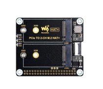 PCIe To 2-ch M.2 Adapter for Raspberry Pi 5, Compatible with 2230/2242 - Thumbnail
