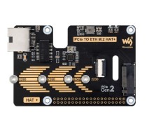 PCIe To ETH And M.2 Adapter for Raspberry Pi 5, Compatible with 2280 / - Thumbnail