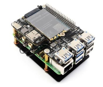 PCIe to M.2 4G/5G And USB 3.2 HAT for Raspberry Pi 5, Compatible with 
