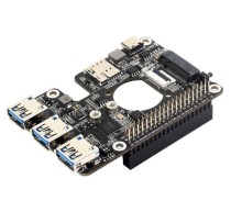 PCIe to M.2 4G/5G And USB 3.2 HAT for Raspberry Pi 5, Compatible with - Thumbnail