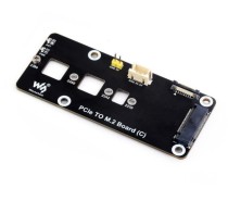 PCIe To M.2 Adapter Board (C) for Raspberry Pi 5, Supports NVMe Protoc - Thumbnail