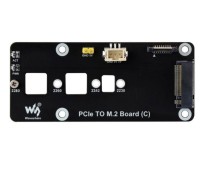 PCIe To M.2 Adapter Board (C) for Raspberry Pi 5, Supports NVMe Protoc - Thumbnail