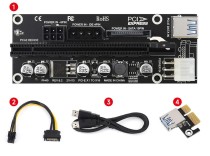 PCIe X1 to PCIe X16 Expander, Using With M.2 to PCIe 4-Ch Expander - Thumbnail