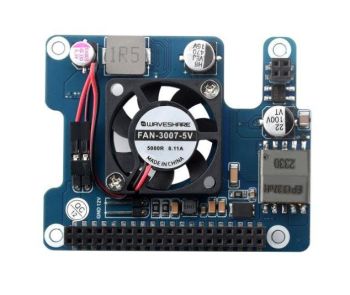 Power Over Ethernet HAT (F) For Rasp.Pi 5, High Power, Onb. Fan