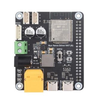 Serial Bus Servo Driver HAT, Integrates ESP32 and Servo Control Circui