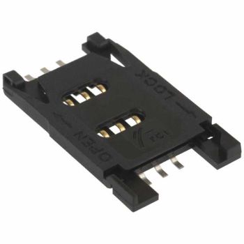 SIM CARD Socket, Hinge Type, 6PIN, RoHS
