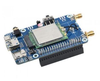 SIM7600G-H M.2 4G HAT for Raspberry Pi, LTE CAT4 High Speed, 4G/3G/2G,