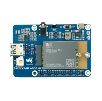 SIM8202G-M2 5G HAT for Raspberry Pi, 5G/4G/3G Support, Snapdragon X55,