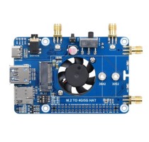 SIM8262E-M2/5G HAT for Rasp. Pi, quad antennas 5G NSA/withoutCASE - Thumbnail