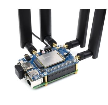 SIM8262E-M2/5G HAT for Rasp. Pi, quad antennas 5G NSA/withoutCASE