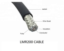 SMA/m , 10Meter, LMR200 Cable , SMA/f Bulkhead - Thumbnail
