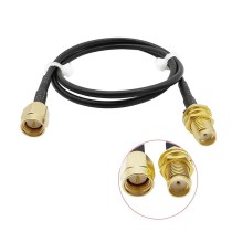 - SMA/m (Bulkhead) + RG174 30cm Cable + SMA/f (Bulkhead) 