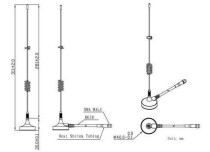 GSM Whip Antenna, 5db,3m Cable, SMA/Male - Thumbnail