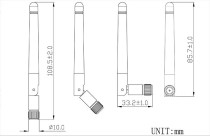 WIFI Antenna / SMA/m 90-180 Degree - Thumbnail