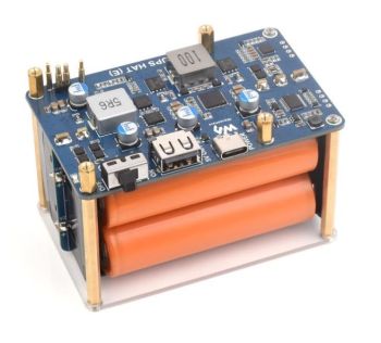 UPS HAT(E)for RaspPi, Supports 4×21700 Li (NOT included), Bi-Direction