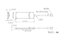WIFI Antenna 2.4-5GHz / SMA m/ 3dBi/RG174 - Thumbnail
