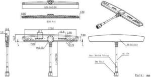 Wifi (T) Antenna with SMA / m , 3m Cable
