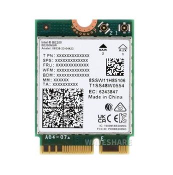 Wireless BE200 NIC, Gigabit Tri-Band Wi-Fi 7, IEEE 802.11a/b/g/n/ac/be